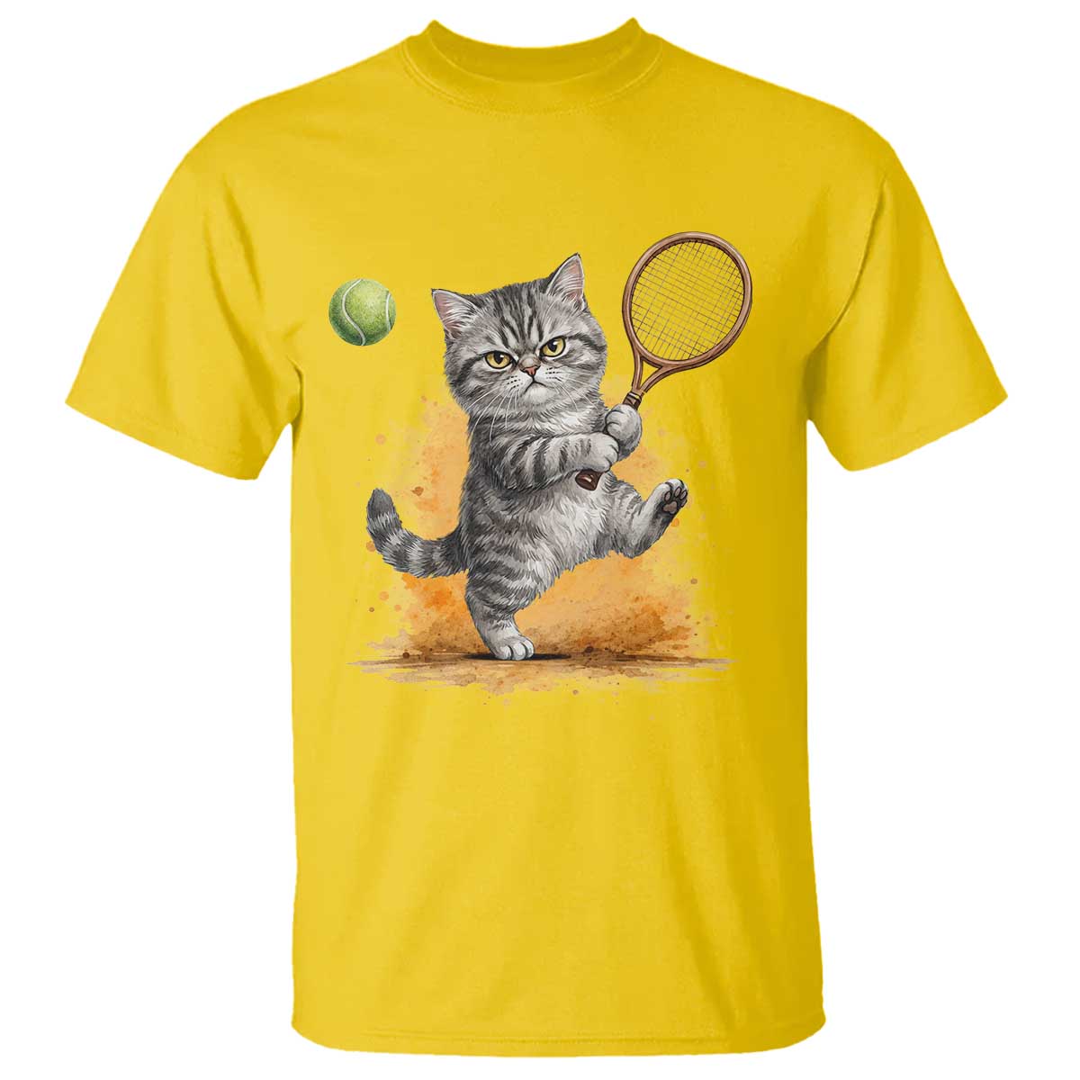 Funny Grumpy Cat Tennis Player T Shirt Gift For Tennis Fans TS12 Daisy Print Your Wear
