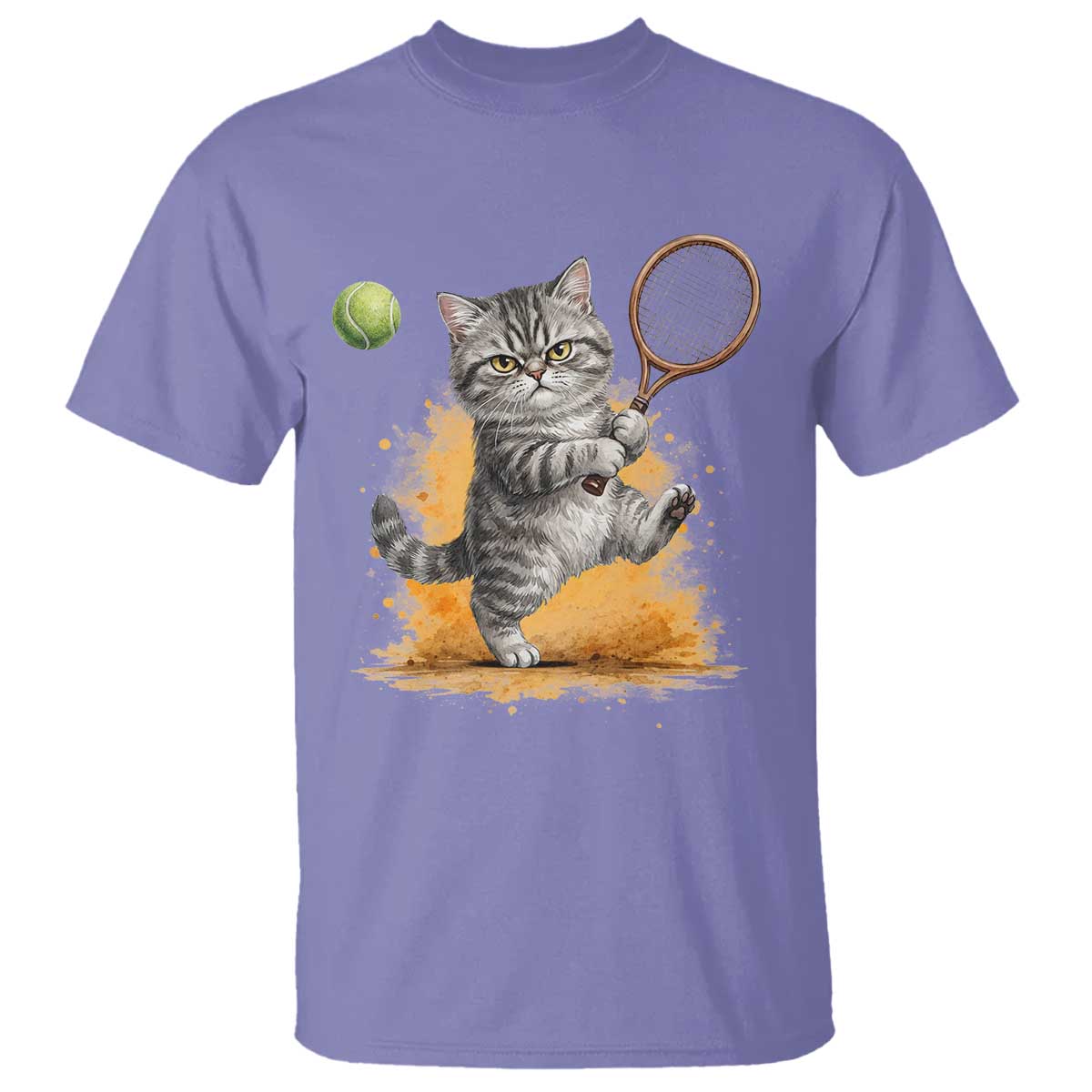 Funny Grumpy Cat Tennis Player T Shirt Gift For Tennis Fans TS12 Violet Print Your Wear