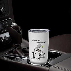 Funny Chubby Cat Tennis Tumbler Cup Game Set And Meow TS12 Print Your Wear