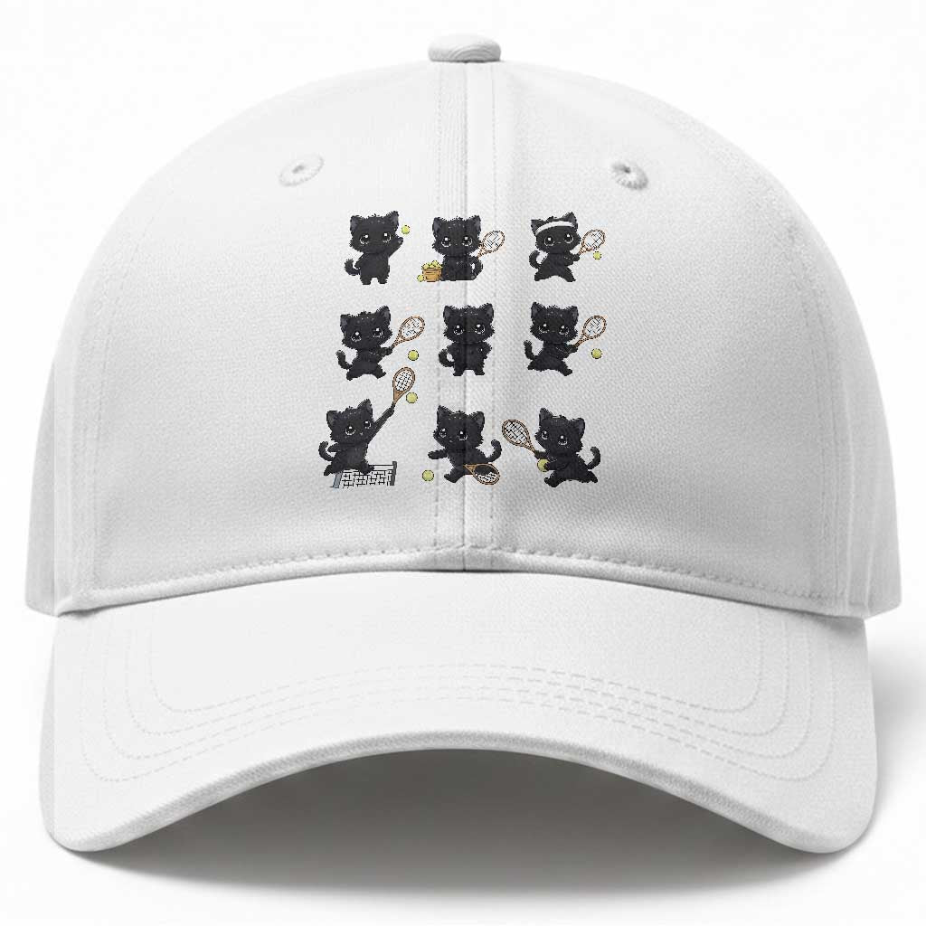 Funny Tennis Game Day Cat Baseball Cap Tennis Player Gift TS12 Print Your Wear