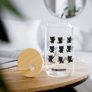 Funny Tennis Game Day Cat Glass Can Tennis Player Gift TS12 Print Your Wear