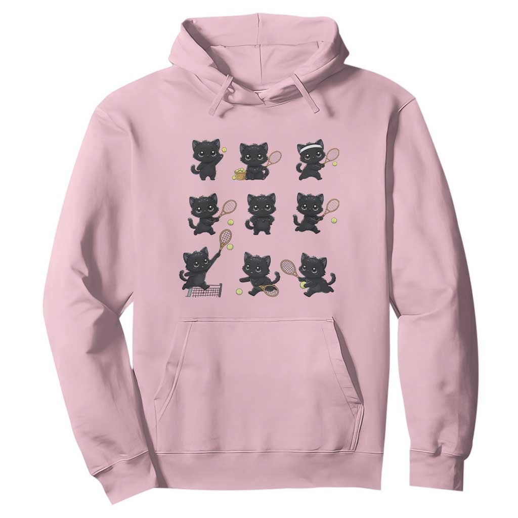 Funny Tennis Game Day Cat Hoodie Tennis Player Gift TS12 Light Pink Print Your Wear