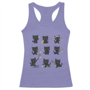 Funny Tennis Game Day Cat Racerback Tank Top Tennis Player Gift TS12 Violet Print Your Wear