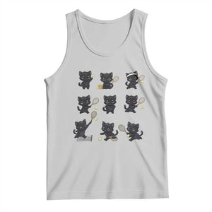 Funny Tennis Game Day Cat Tank Top Tennis Player Gift TS12 Ash Print Your Wear