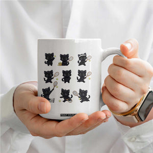 Funny Tennis Game Day Cat Coffee Mug Tennis Player Gift TS12 Print Your Wear
