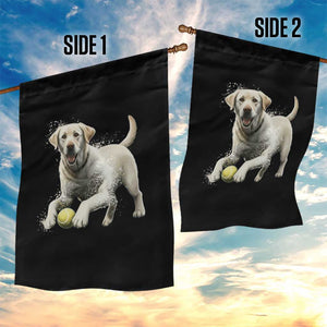 Cute Yellow Labrador Retriever With Tennis Ball Garden Flag TS12 Print Your Wear