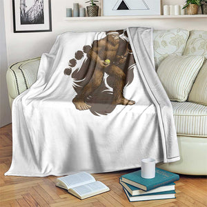 Funny Bigfoot Tennis Player Throw Blanket Folklore Cryptid Gift TS12 Print Your Wear