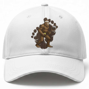 Funny Bigfoot Tennis Player Baseball Cap Folklore Cryptid Gift TS12 Print Your Wear