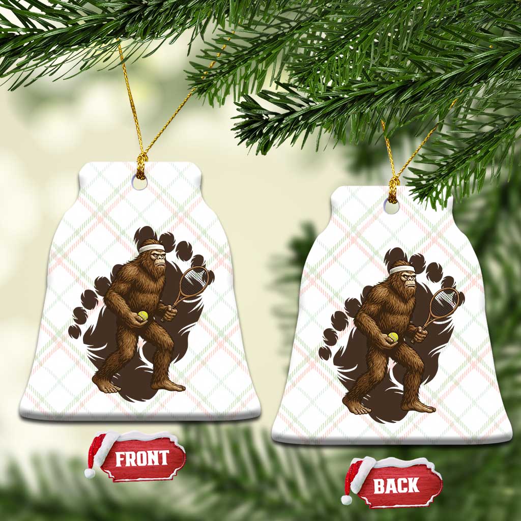 Funny Bigfoot Tennis Player Ceramic Ornament Folklore Cryptid Gift TS12 Print Your Wear