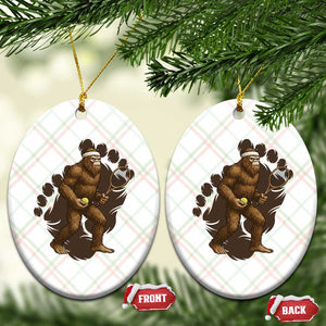 Funny Bigfoot Tennis Player Ceramic Ornament Folklore Cryptid Gift TS12 Print Your Wear