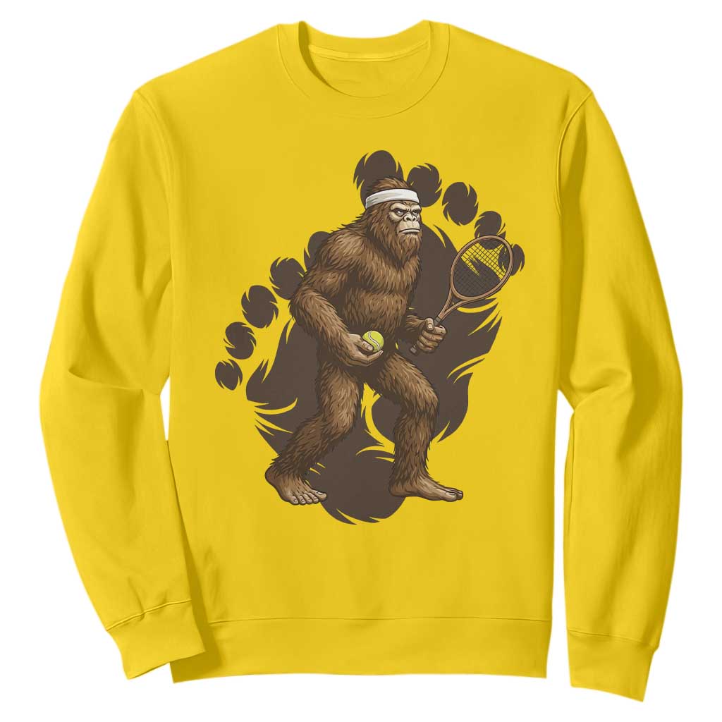 Funny Bigfoot Tennis Player Sweatshirt Folklore Cryptid Gift TS12 Daisy Print Your Wear