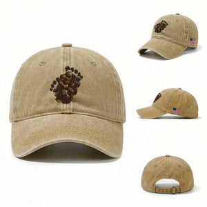 Funny Bigfoot Tennis Player Washed Cotton Baseball Cap Folklore Cryptid Gift TS12 Washed Cap Universal Fit Khaki Print Your Wear