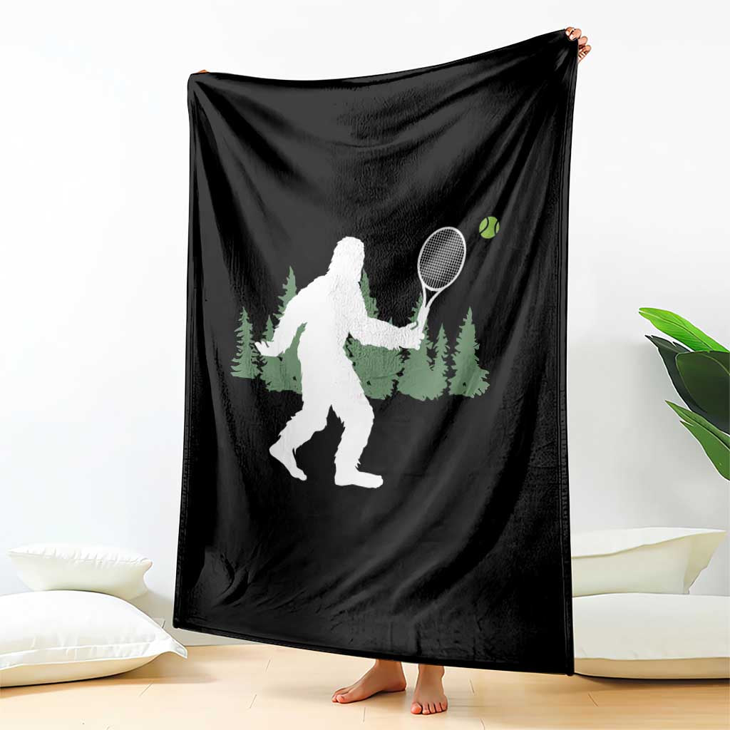 Funny Sasquatch Tennis Player Throw Blanket Folklore Cryptid Gift TS12 Print Your Wear