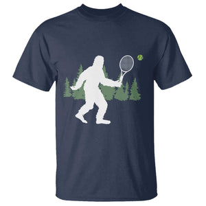 Funny Sasquatch Tennis Player T Shirt Folklore Cryptid Gift TS12 Navy Print Your Wear