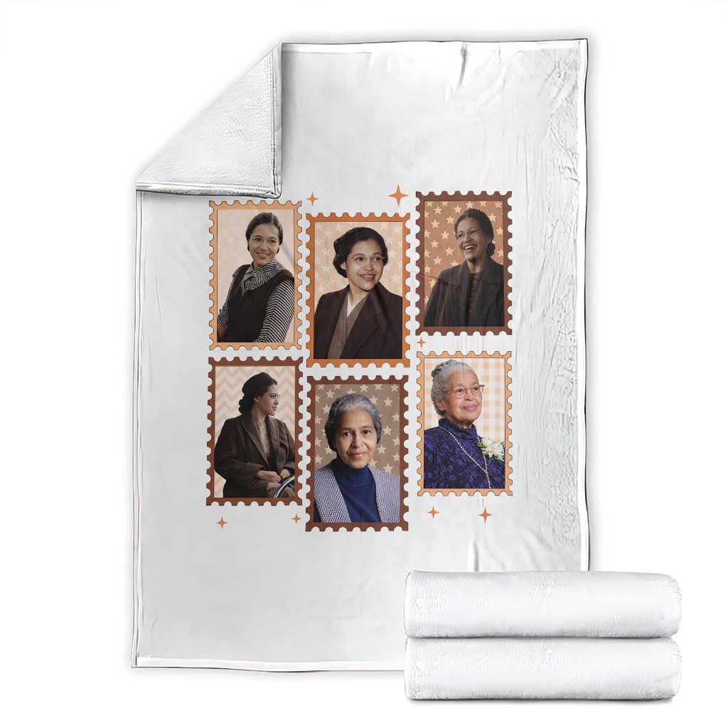 Rosa Parks Throw Blanket African American Civil Rights Legacy TS12 White Print Your Wear