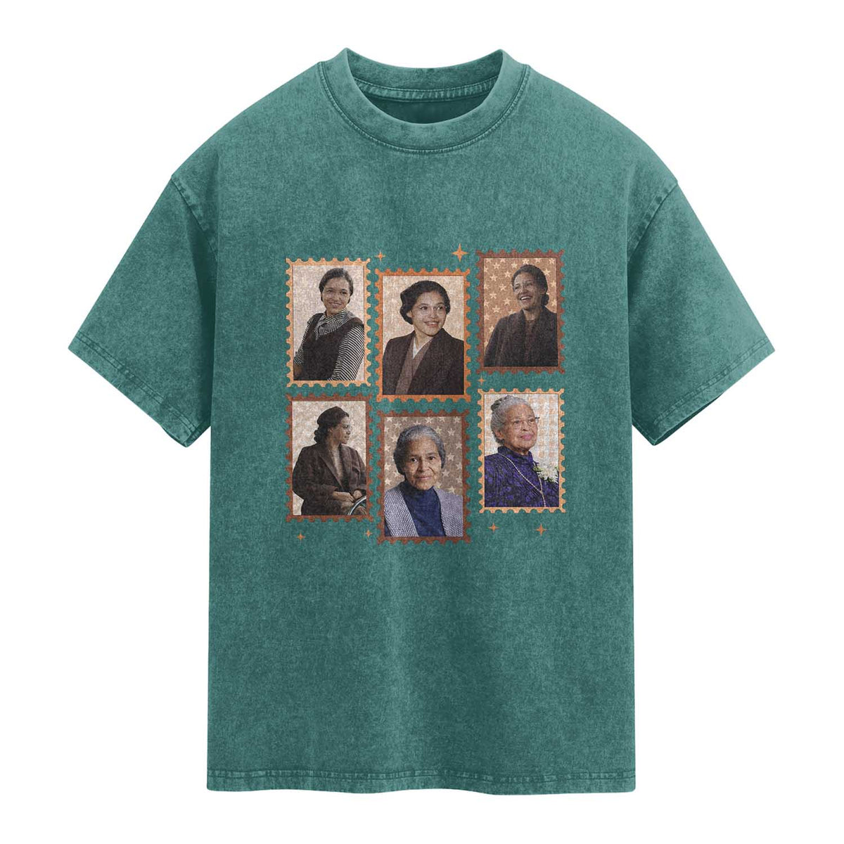 Rosa Parks Washed Cotton T-Shirt African American Civil Rights Legacy