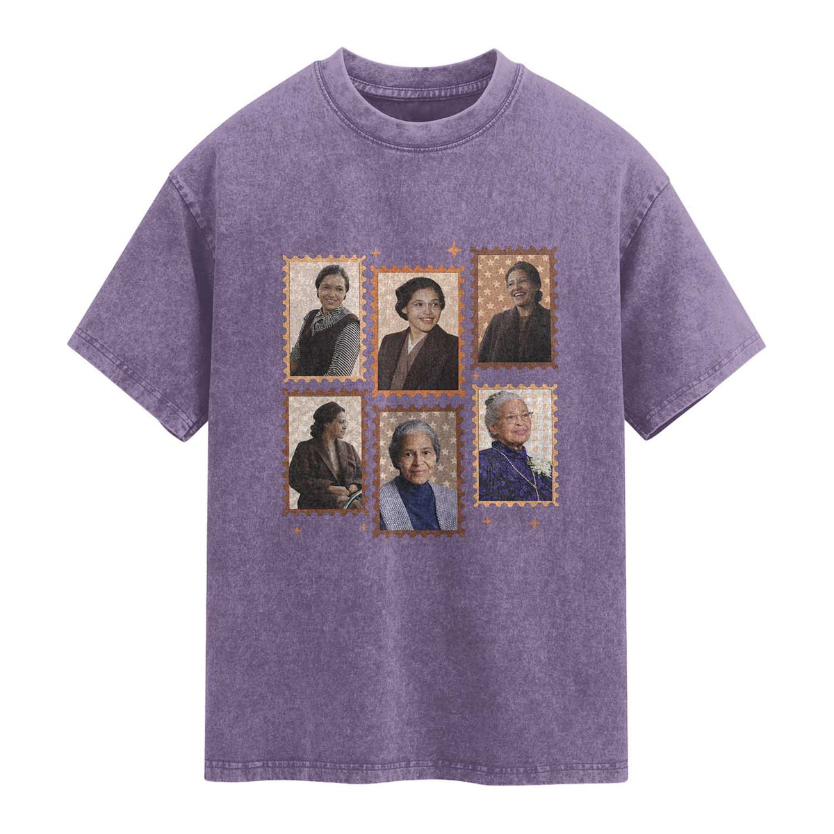 Rosa Parks Washed Cotton T-Shirt African American Civil Rights Legacy