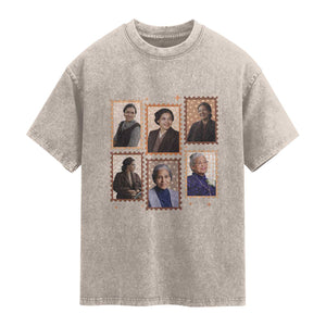 Rosa Parks Washed Cotton T-Shirt African American Civil Rights Legacy