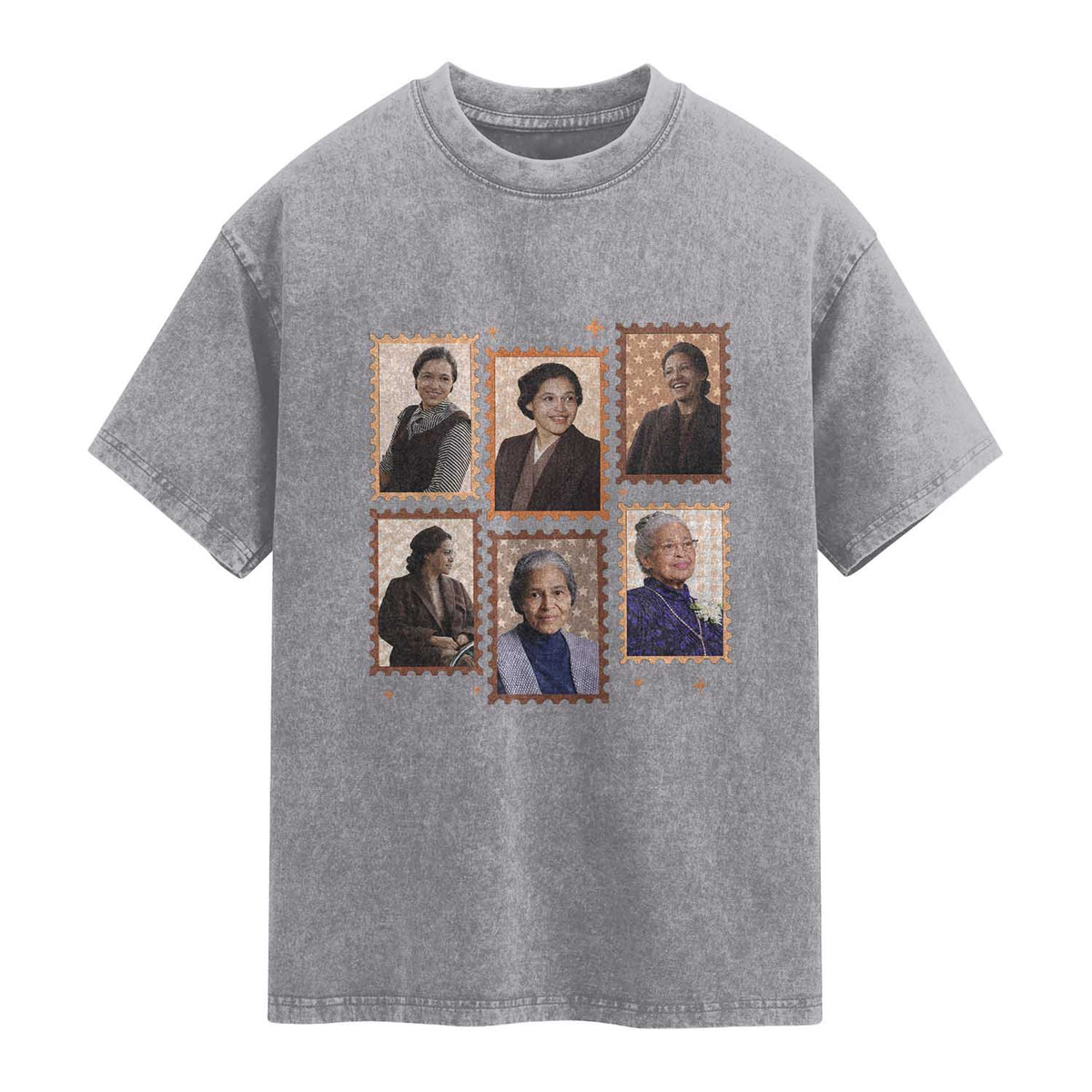 Rosa Parks Washed Cotton T-Shirt African American Civil Rights Legacy