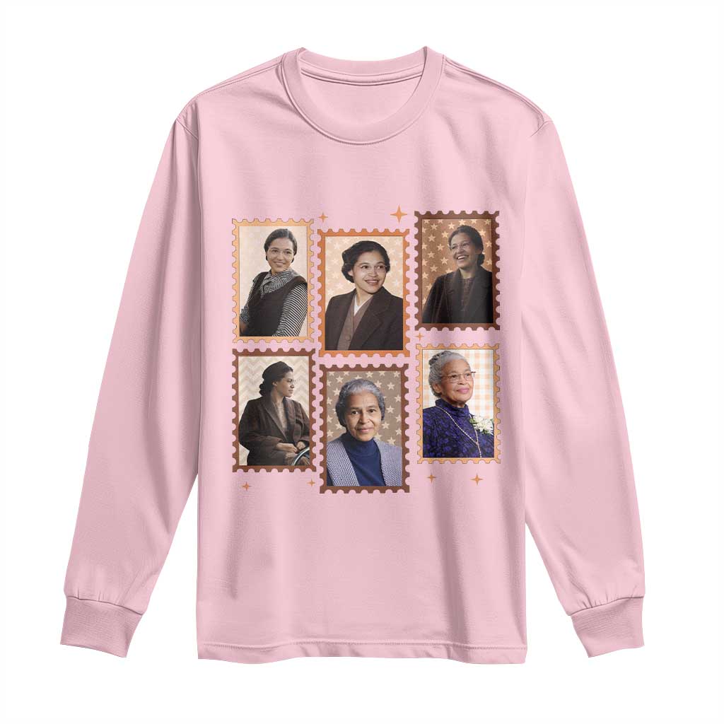Rosa Parks Long Sleeve Shirt African American Civil Rights Legacy TS12 Light Pink Print Your Wear