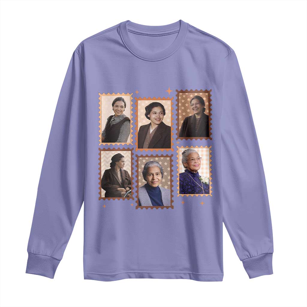 Rosa Parks Long Sleeve Shirt African American Civil Rights Legacy TS12 Violet Print Your Wear