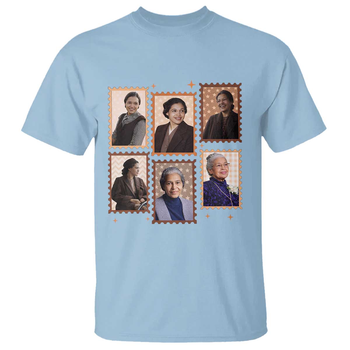 Rosa Parks T Shirt African American Civil Rights Legacy TS12 Light Blue Print Your Wear