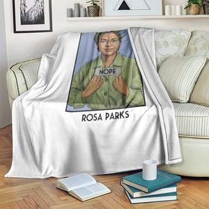 Nope Rosa Parks Throw Blanket Female Empowerment History Gift TS12 Print Your Wear