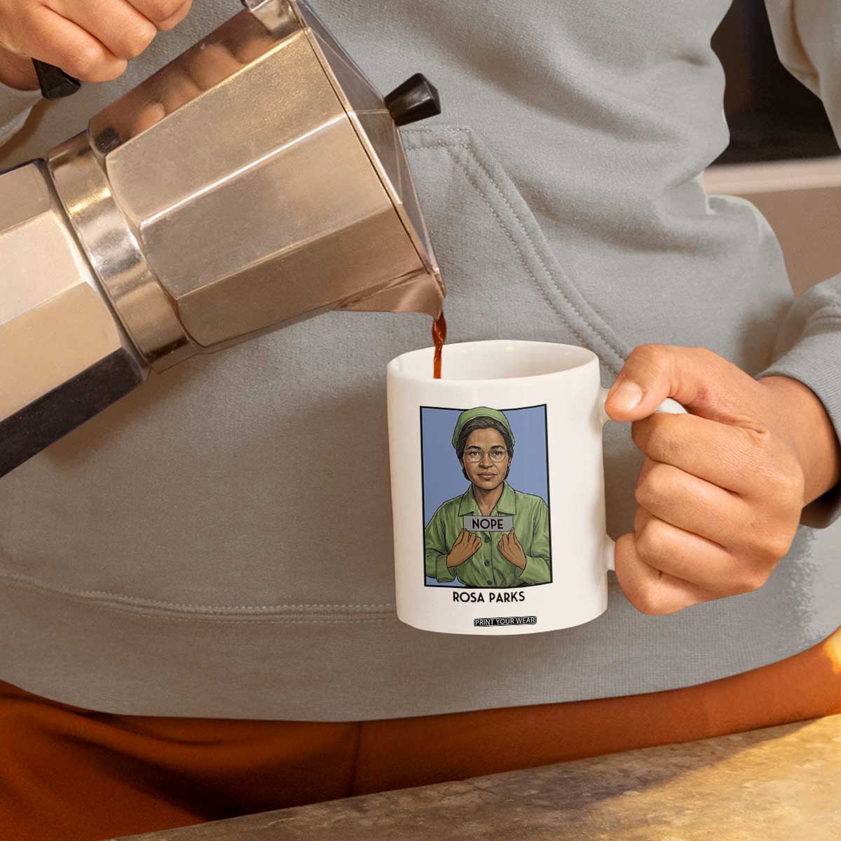 Nope Rosa Parks Coffee Mug Female Empowerment History Gift TS12 Print Your Wear