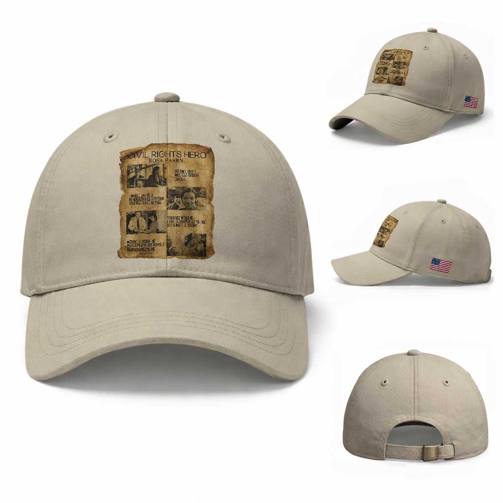 Rosa Parks Quote Baseball Cap Civil Rights History Hero TS12 Baseball Cap Universal Fit Beige Print Your Wear