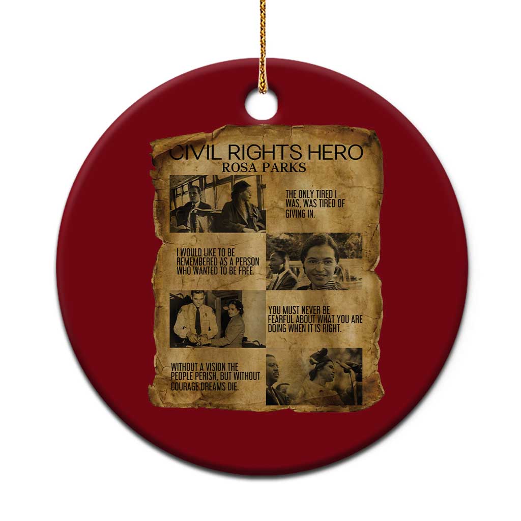 Rosa Parks Quote Ceramic Ornament Civil Rights History Hero TS12 1pc Red Print Your Wear