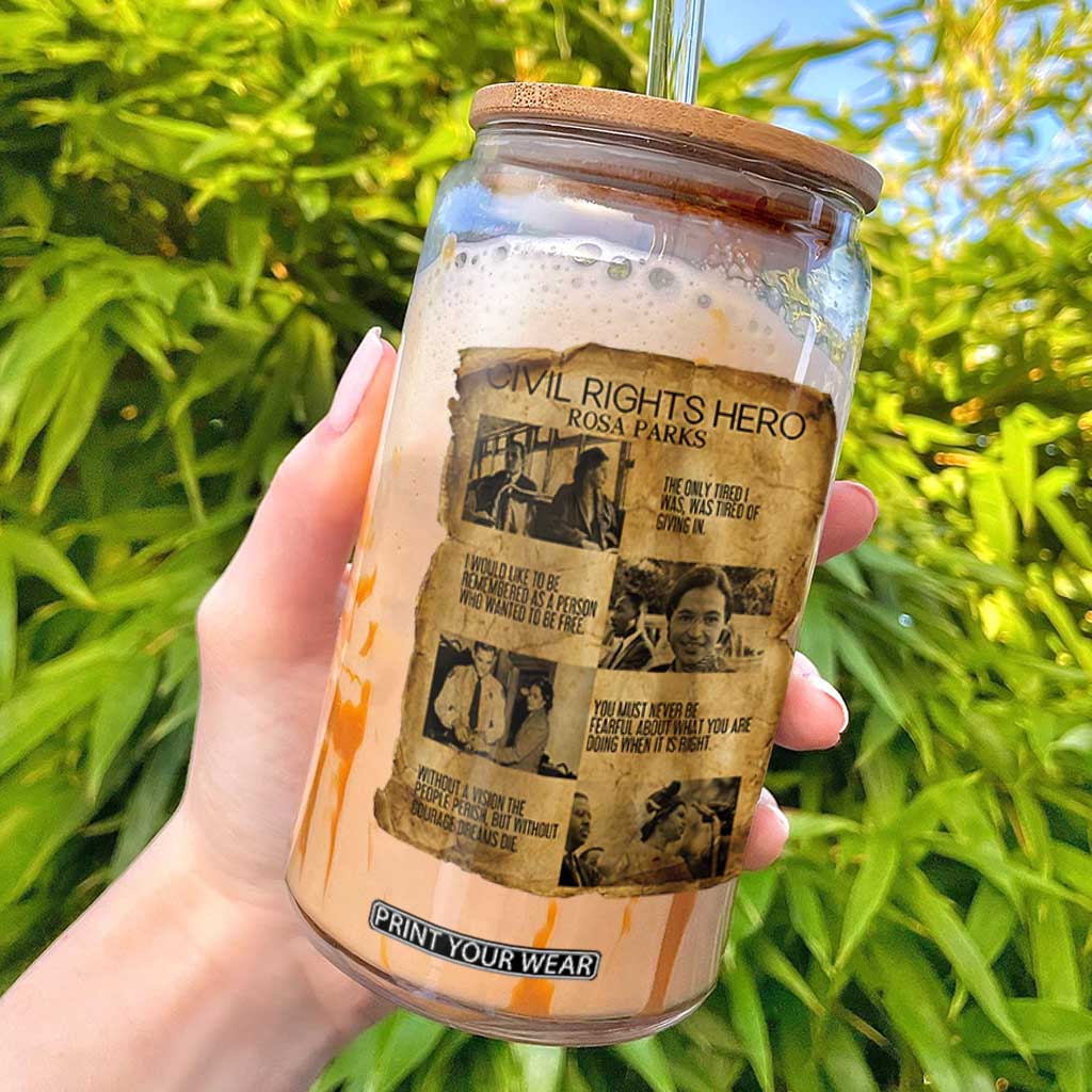 Rosa Parks Quote Glass Can Civil Rights History Hero TS12 Black Print Your Wear
