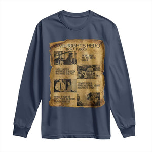 Rosa Parks Quote Long Sleeve Shirt Civil Rights History Hero TS12 Navy Print Your Wear