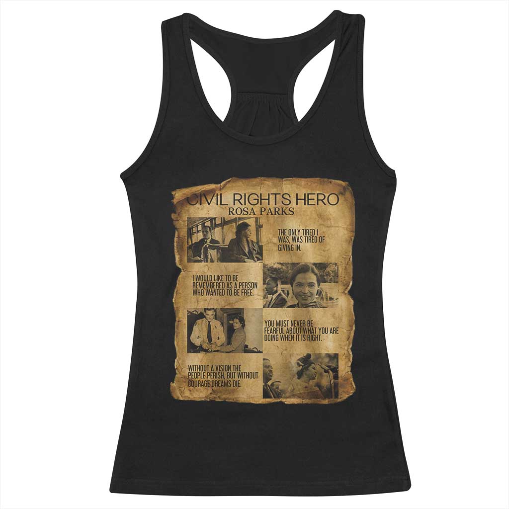 Rosa Parks Quote Racerback Tank Top Civil Rights History Hero TS12 Black Print Your Wear