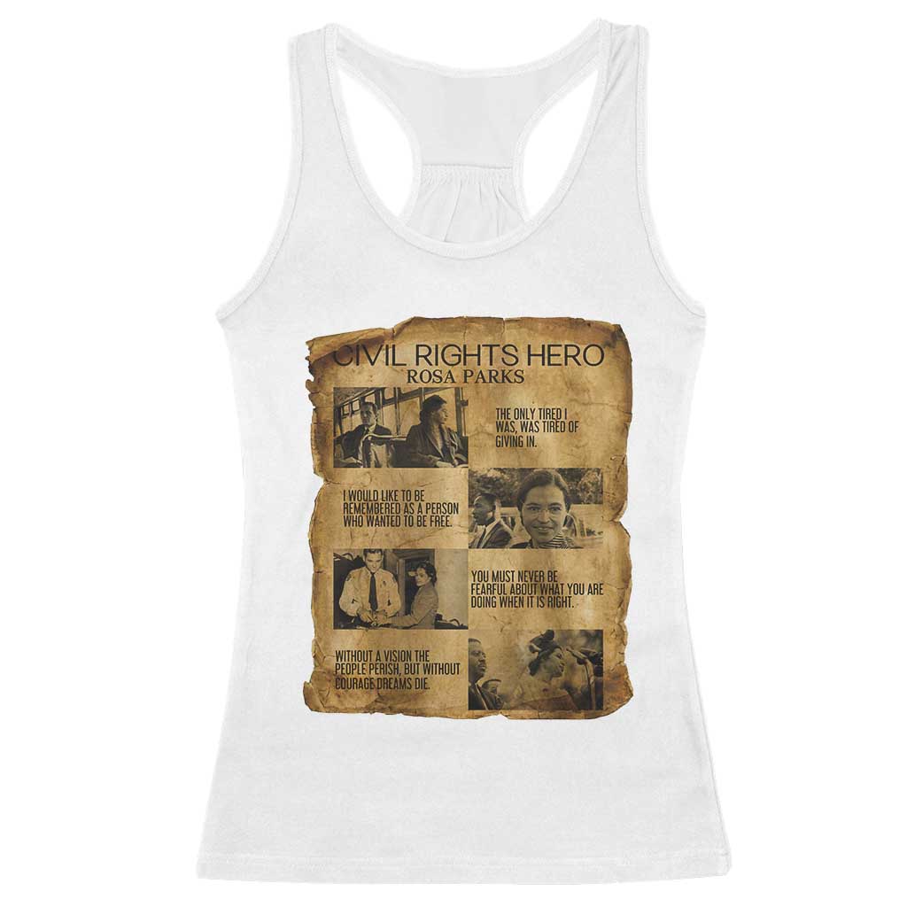 Rosa Parks Quote Racerback Tank Top Civil Rights History Hero TS12 White Print Your Wear