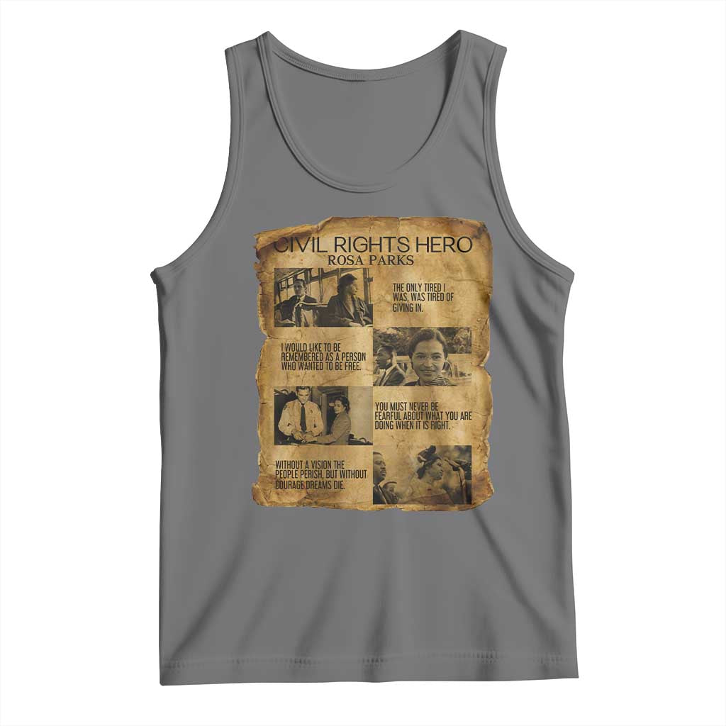 Rosa Parks Quote Tank Top Civil Rights History Hero TS12 Black Heather Print Your Wear