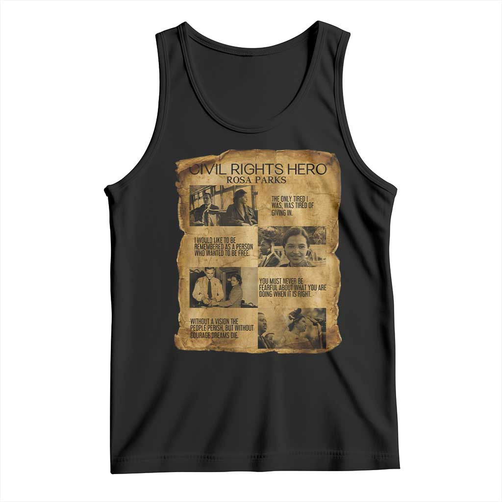 Rosa Parks Quote Tank Top Civil Rights History Hero TS12 Black Print Your Wear