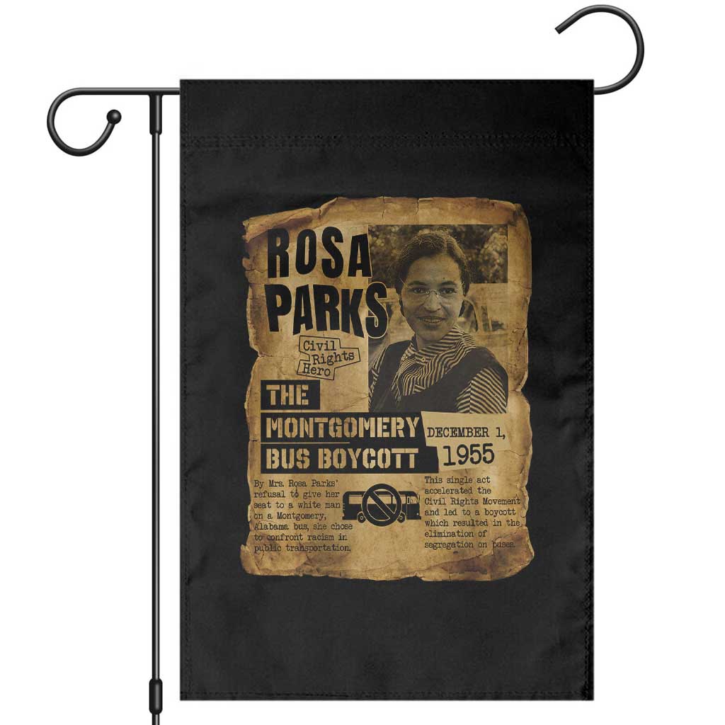 Vintage Rosa Parks Garden Flag Groovy Black History Month TS12 Black Print Your Wear