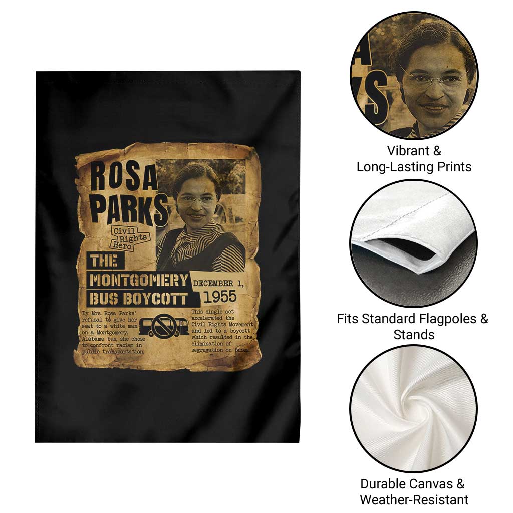Vintage Rosa Parks Garden Flag Groovy Black History Month TS12 Print Your Wear