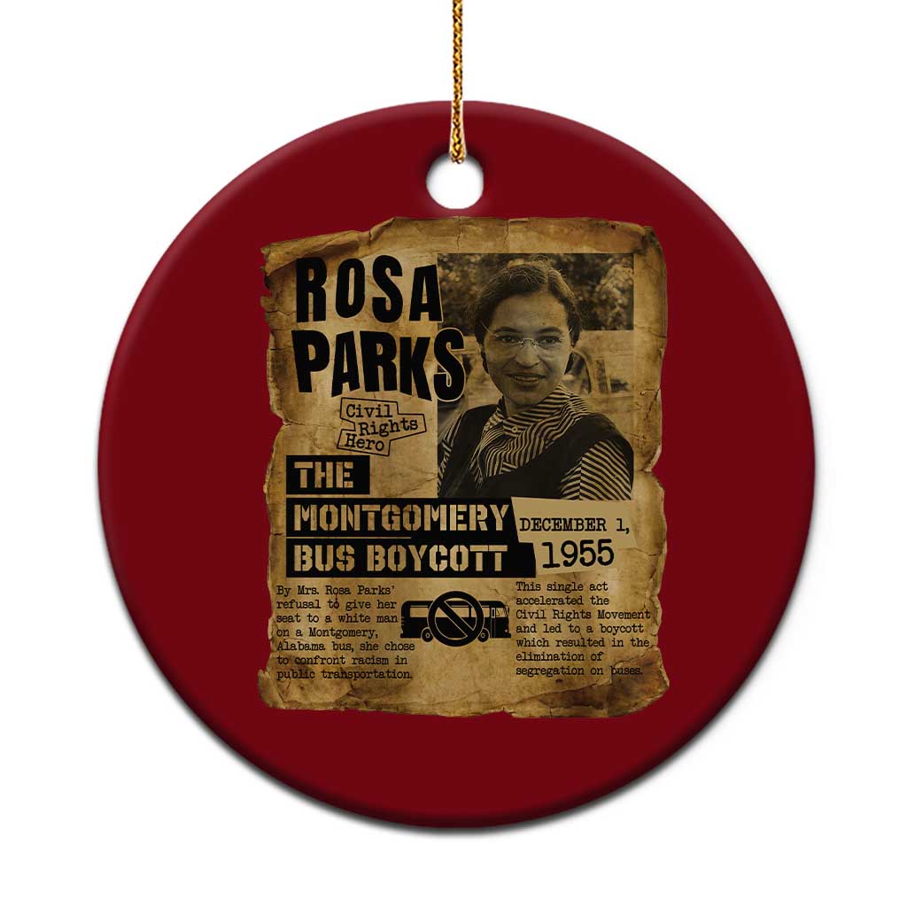 Vintage Rosa Parks Ceramic Ornament Groovy Black History Month TS12 1pc Red Print Your Wear