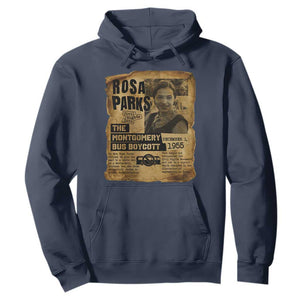 Vintage Rosa Parks Hoodie Groovy Black History Month TS12 Navy Print Your Wear