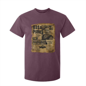 Vintage Rosa Parks T Shirt For Kid Groovy Black History Month TS12 Maroon Print Your Wear