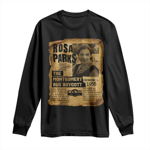 Vintage Rosa Parks Long Sleeve Shirt Groovy Black History Month TS12 Black Print Your Wear