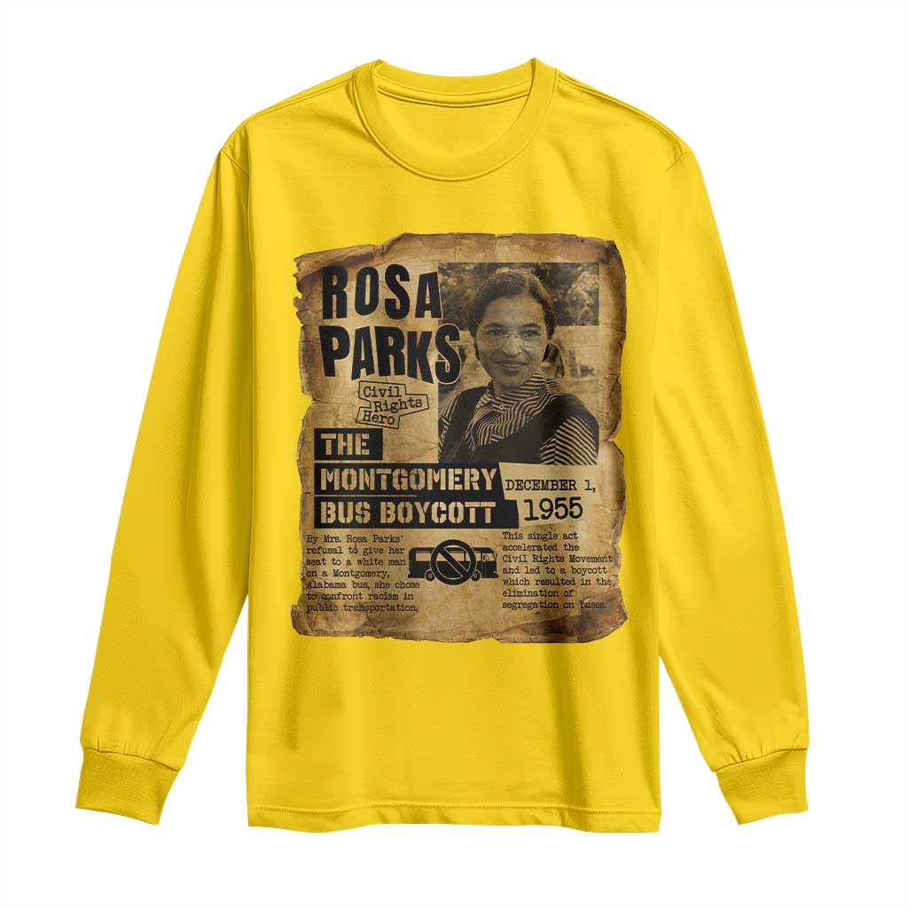 Vintage Rosa Parks Long Sleeve Shirt Groovy Black History Month TS12 Daisy Print Your Wear