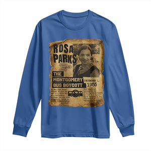 Vintage Rosa Parks Long Sleeve Shirt Groovy Black History Month TS12 Royal Blue Print Your Wear