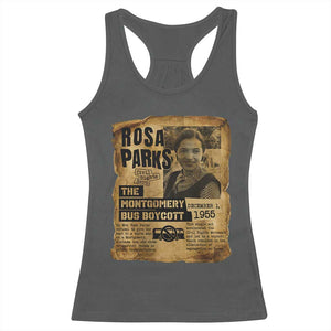 Vintage Rosa Parks Racerback Tank Top Groovy Black History Month TS12 Dark Heather Print Your Wear