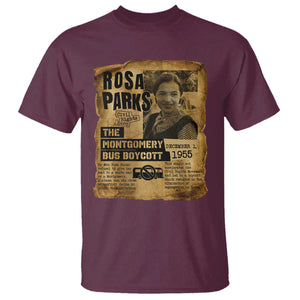 Vintage Rosa Parks T Shirt Groovy Black History Month TS12 Maroon Print Your Wear