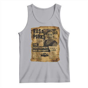 Vintage Rosa Parks Tank Top Groovy Black History Month TS12 Athletic Heather Print Your Wear