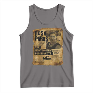 Vintage Rosa Parks Tank Top Groovy Black History Month TS12 Deep Heather Print Your Wear