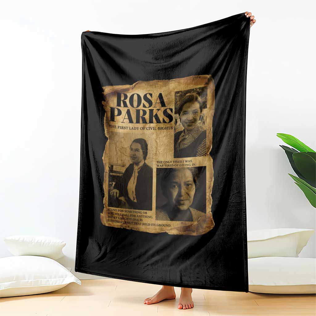 Vintage Rosa Parks Throw Blanket Women Empowerment Inspirational Quote TS12 Print Your Wear