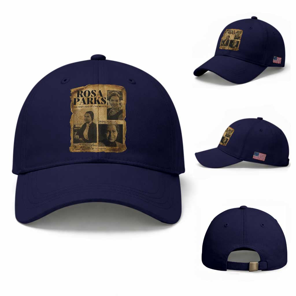 Vintage Rosa Parks Baseball Cap Women Empowerment Inspirational Quote TS12 Baseball Cap Universal Fit Dark Blue Print Your Wear